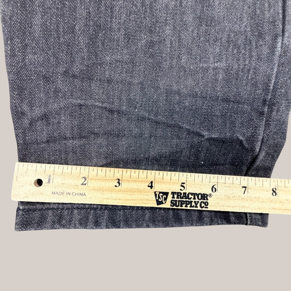 Born Fly Jeans Mens 42x33 Black Discharge Baggy Leg Patches Y2K Streetwear - Picture 10 of 16
